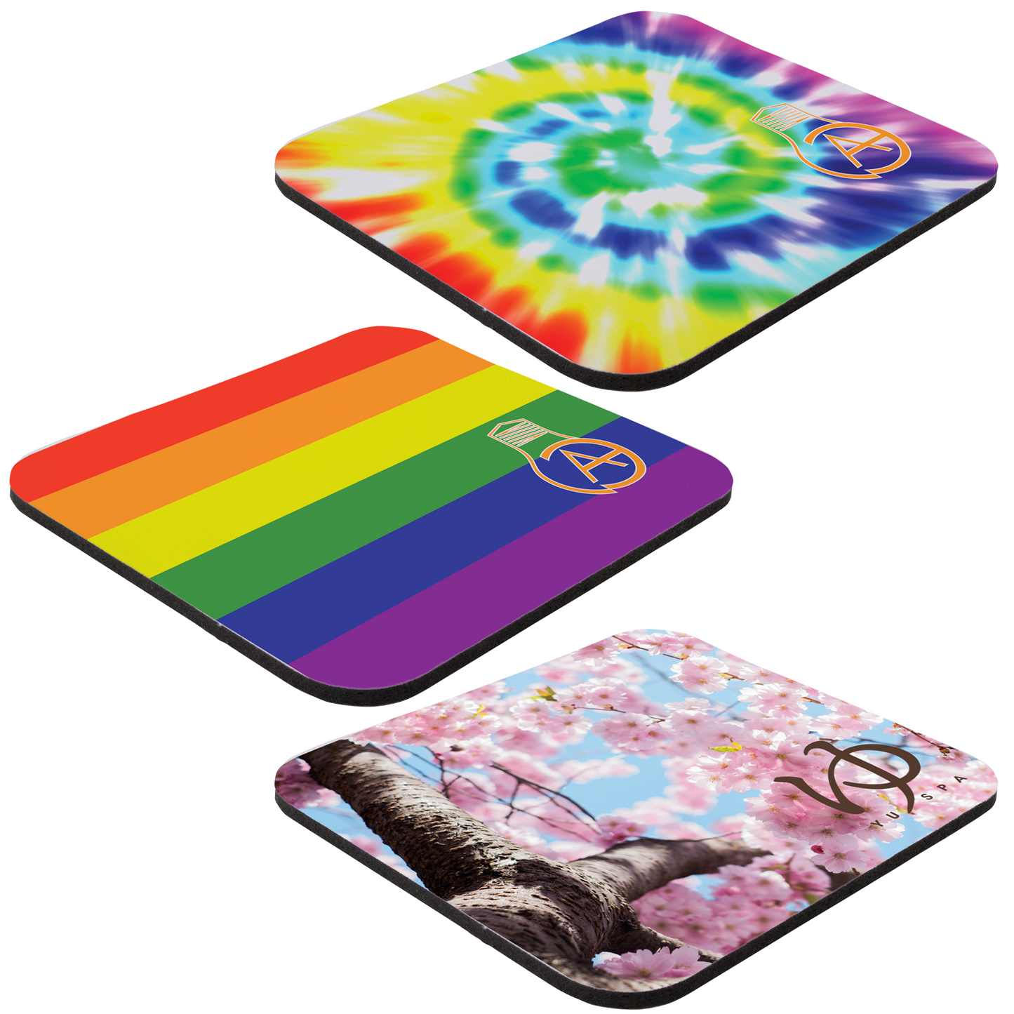 Rainbow 7" X 8" X 1/8" Full Color Hard Surface Mouse Pad