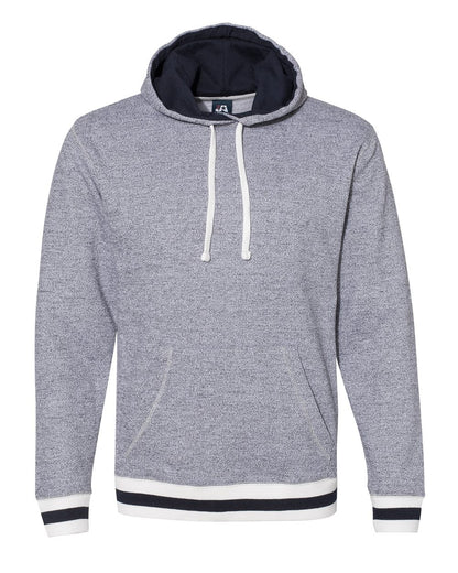 Unisex Peppered Fleece Lapover Hooded Sweatshirt - 8701