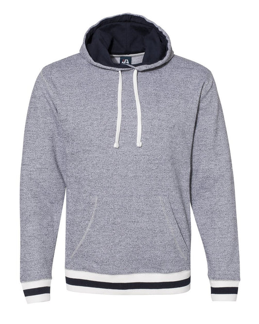 Unisex Peppered Fleece Lapover Hooded Sweatshirt - 8701