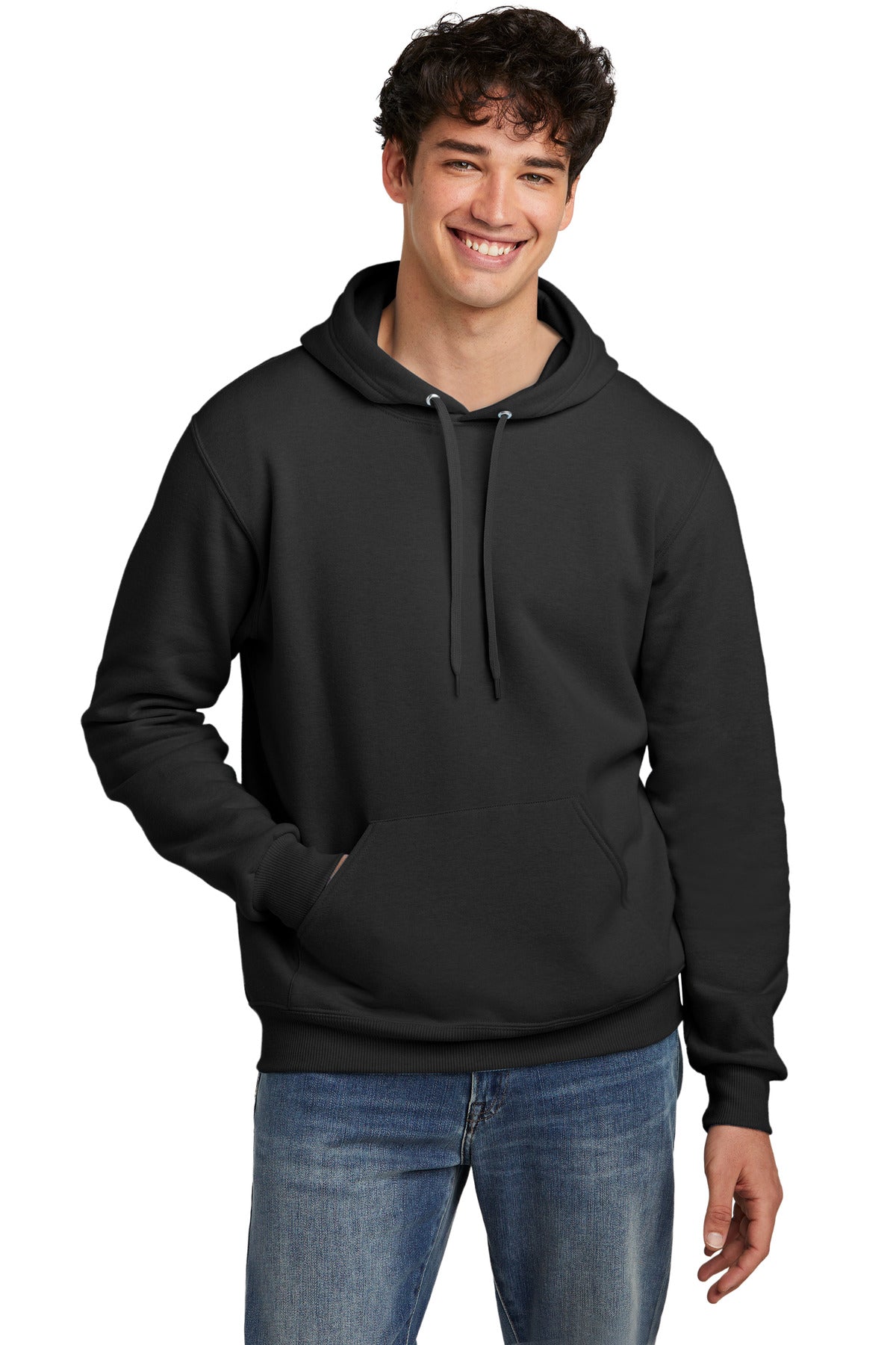 SanMar 700M_blackinkheather_model_front.jpg