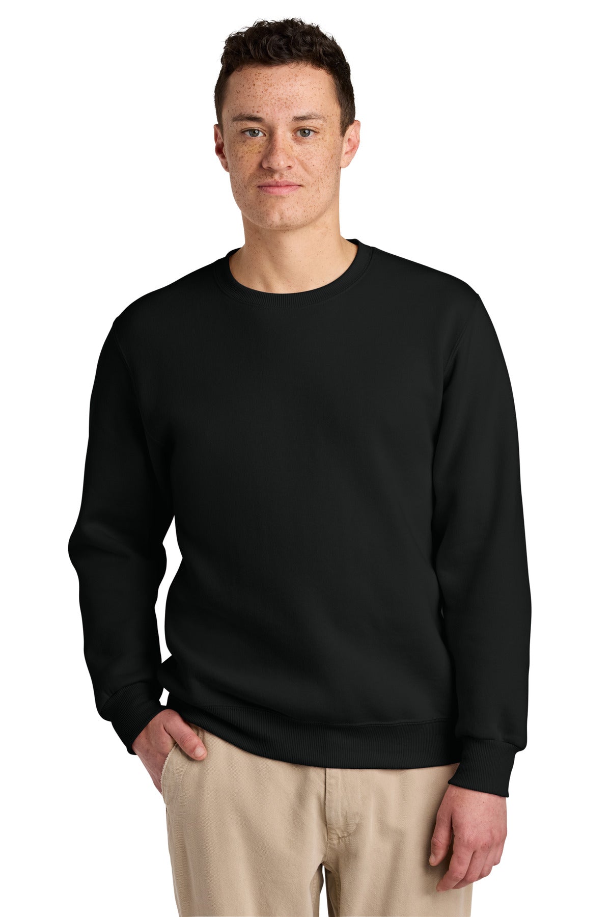 Front View of BlackInk Jerzees Eco Premium Blend Crewneck Sweatshirt 701M  - XS