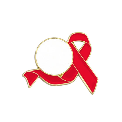 Awareness Ribbon Lapel Pins w/ Custom Logo
