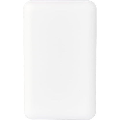 Front View of White UL Listed Connect 5000 mAh Wireless Power Bank
