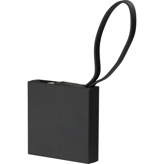 Recycled ABS 2000 mAh Power Bank with Type-C Cable