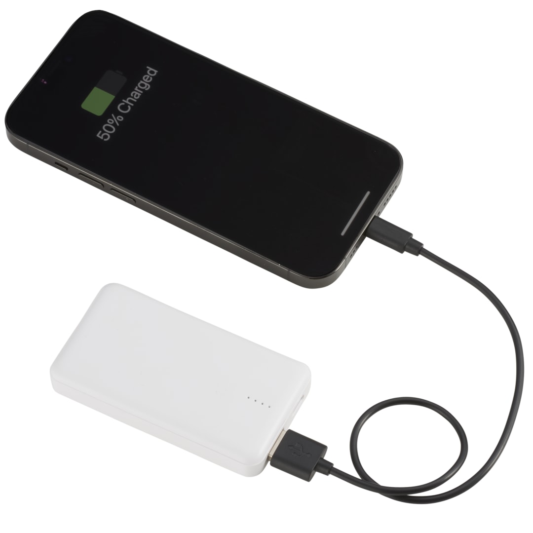 Front View of White mophie® 3000 mAh Power Bank