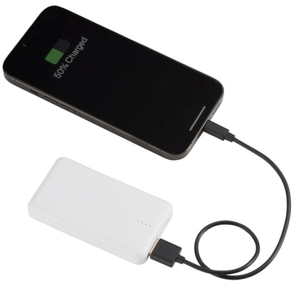 Front View of White mophie® 3000 mAh Power Bank
