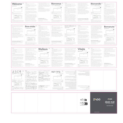 Black Zagg Desk Mat with Wireless Charging