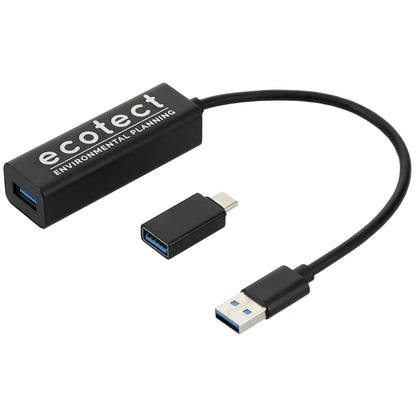 Aluminum 4-Port USB 3.0 Hub with Type C Adapter