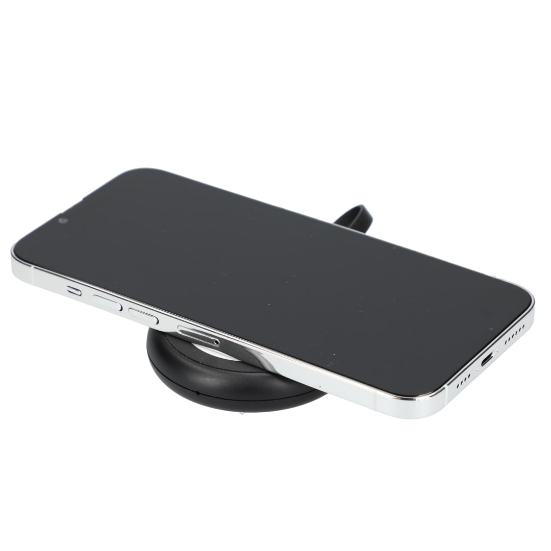 Front View of Black All-In-One Universal Travel 15W Wireless Charger