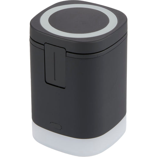 Front View of Black Glow 3-in-1 15W MagClick™ Wireless Charging Stand