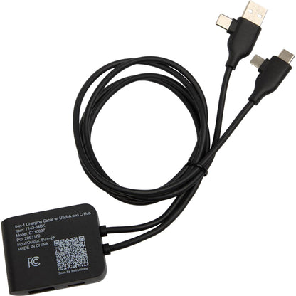 5-IN-1 Charging Cable with USB-A/C Hub