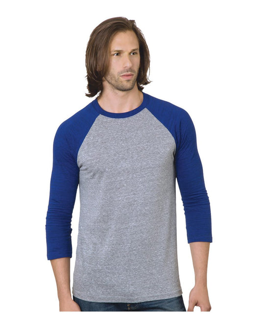 Unisex Triblend Three-Quarter Sleeve Raglan T-Shirt - 9525