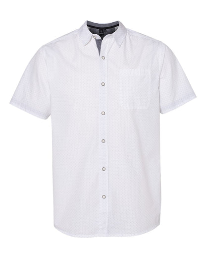 Men's Peached Printed Poplin Short Sleeve Shirt - 9290