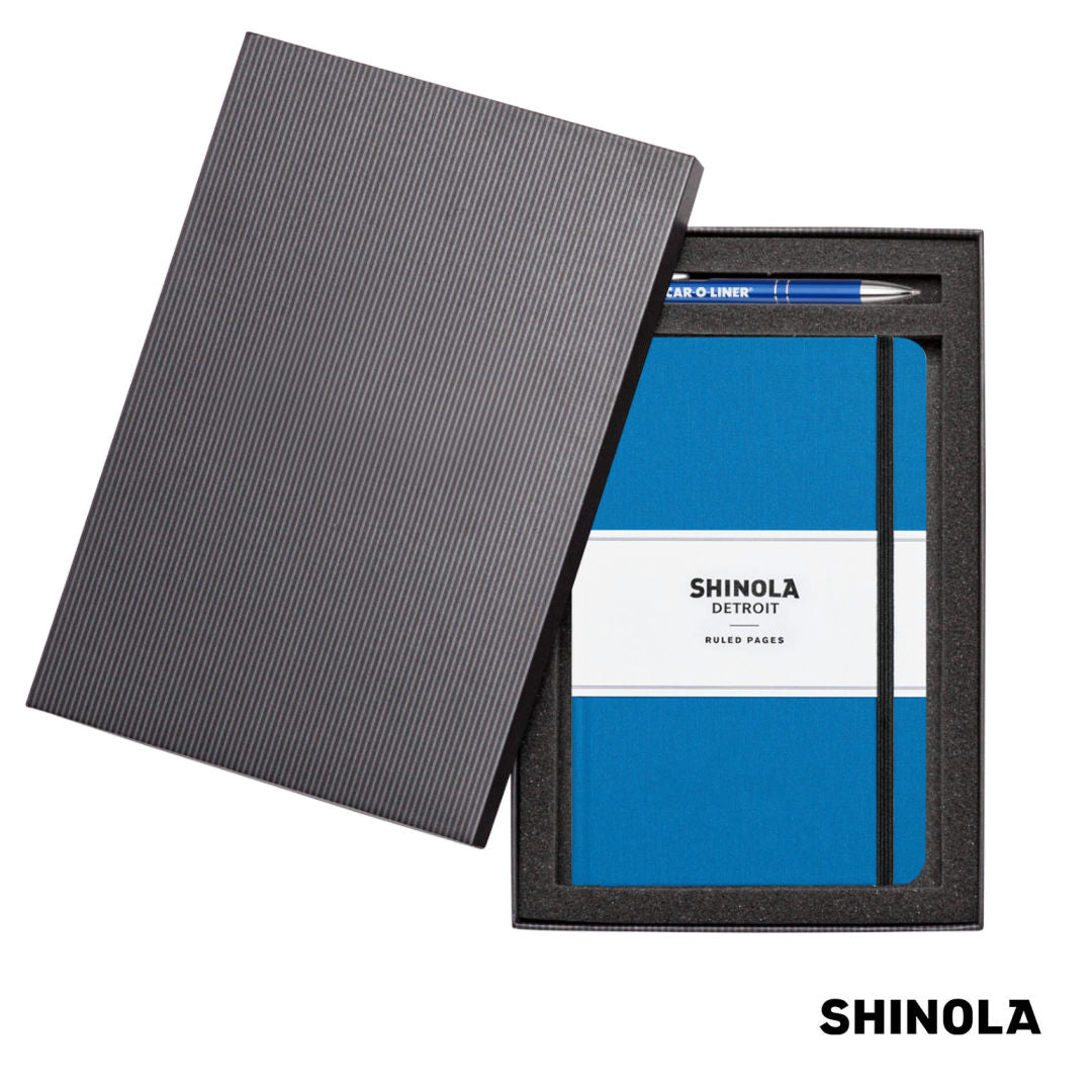 Shinola® HardCover Journal/Clicker Pen Gift Set - (M)