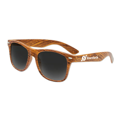 Polarized Iconic Wood Grain Sunglasses