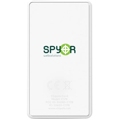 Front View of White Chipolo CARD