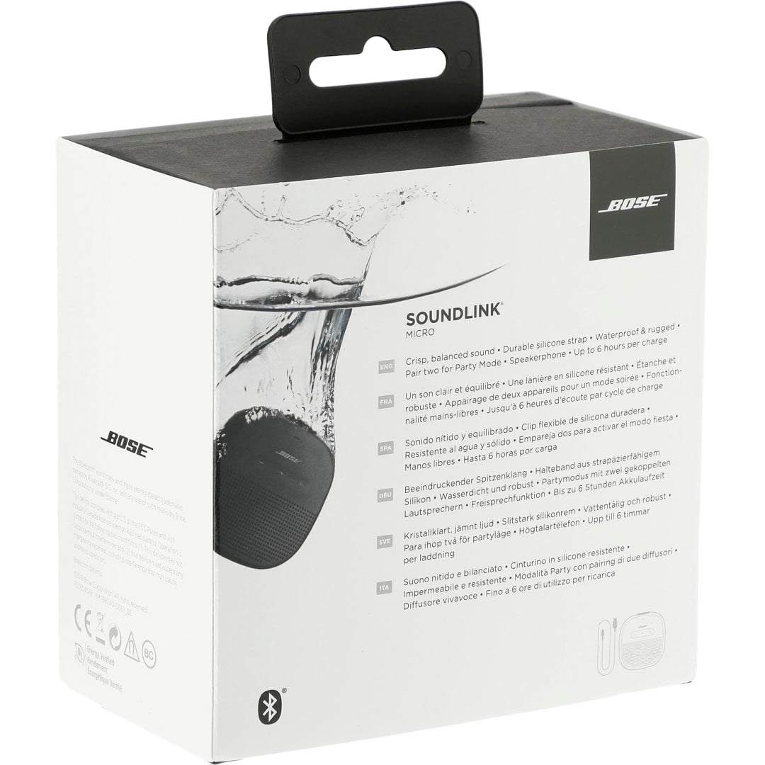Black Bose Soundlink Micro Bluetooth Speaker