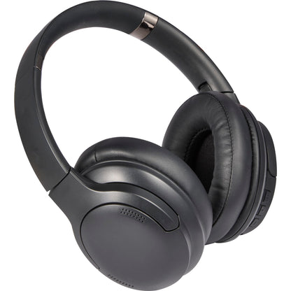 Front View of Black SoulMic Bluetooth Headphones
