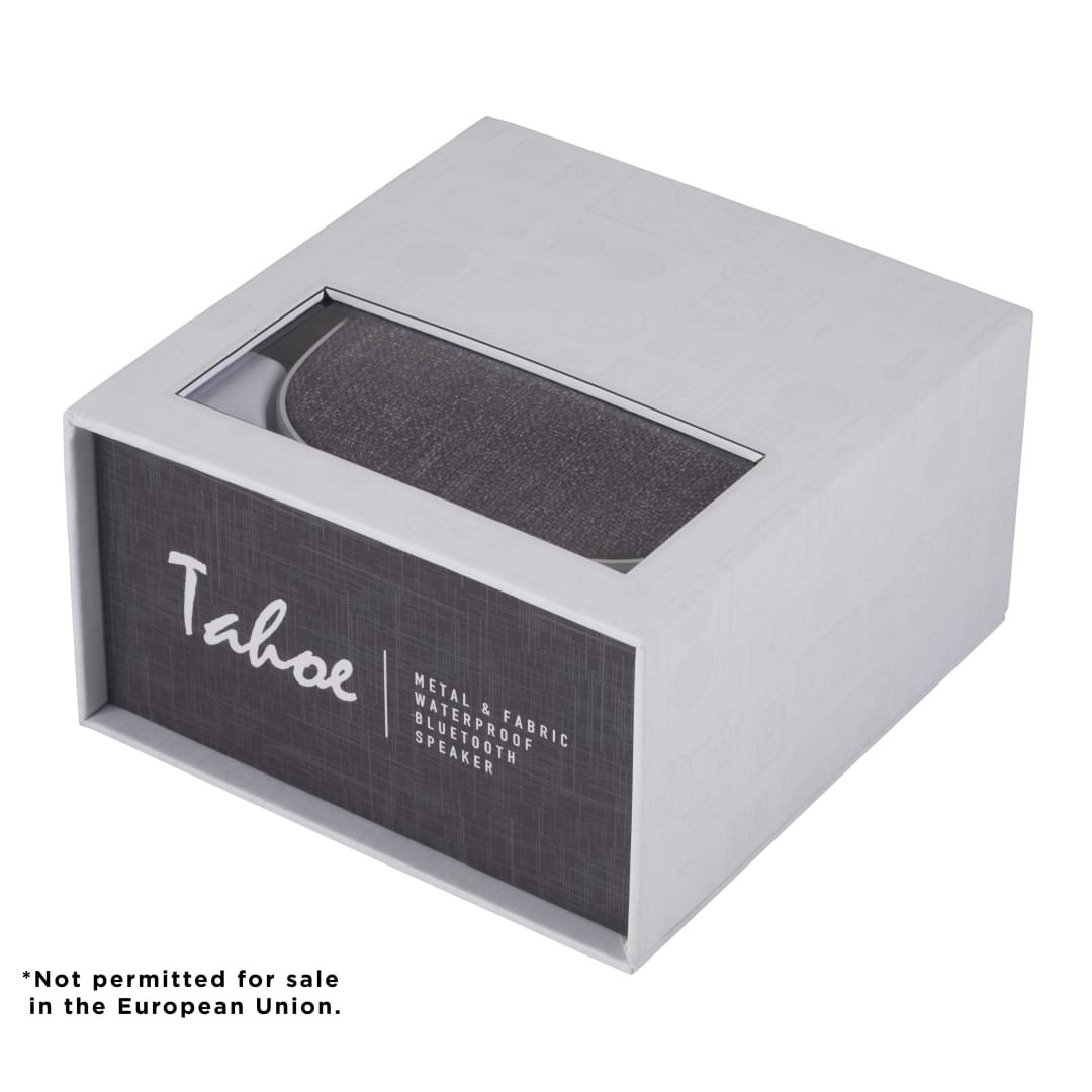 Gray Tahoe Metal & Fabric Waterproof Bluetooth Speaker