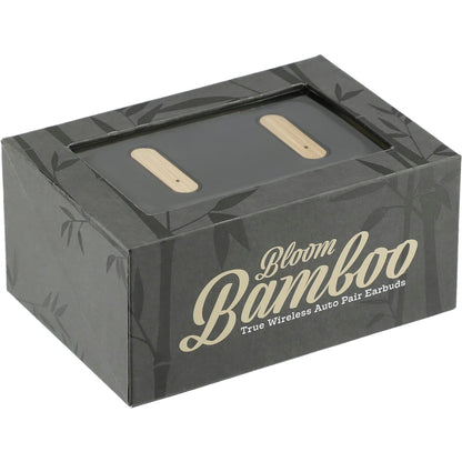 Black Bloom Bamboo True Wireless Auto Pair Earbuds