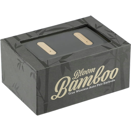 Black Bloom Bamboo True Wireless Auto Pair Earbuds