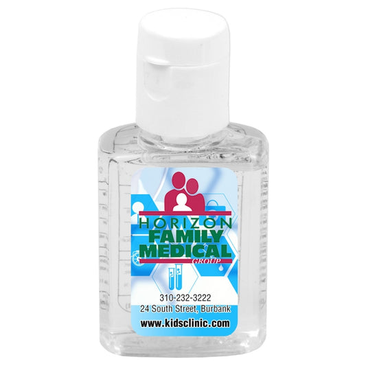 0.5 oz Compact Hand Sanitizer Antibacterial Gel in Flip-Top Squeeze Bottle (PhotoImage 4 Color)
