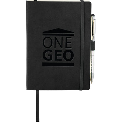 Front View of Black Revello Soft Bound Journal Bundle Set