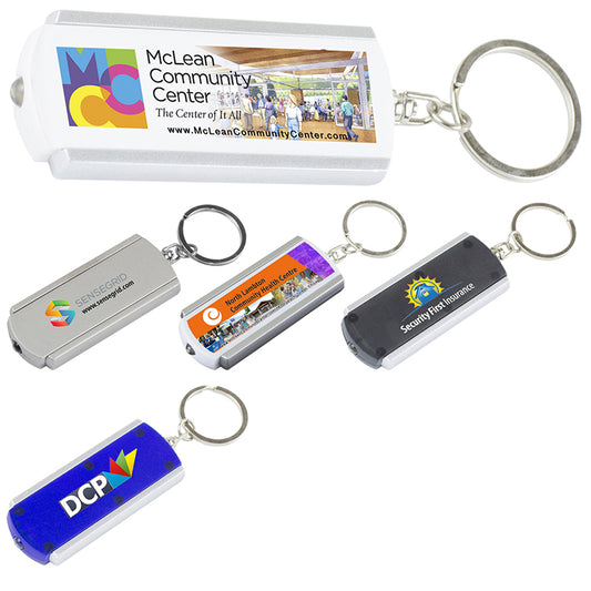 Trans Red "Voyager FC" PhotoImage ® Full Color Imprint Slim Keyholder Keylight with Bright White LED Light