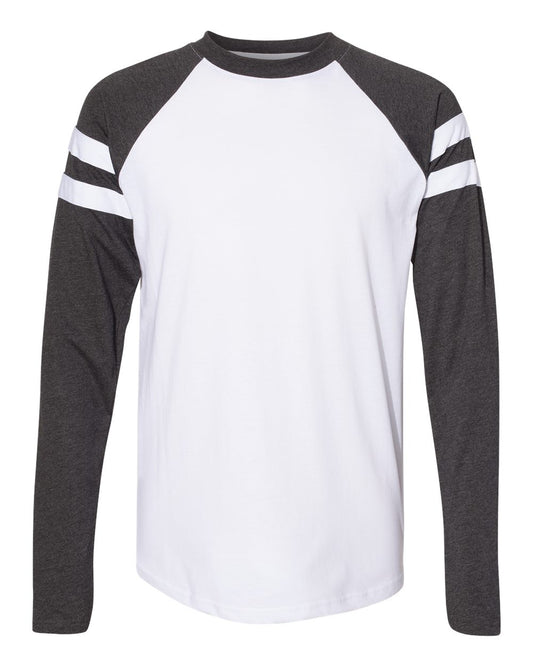 Unisex Fine Jersey Mash Up Long Sleeve Tee - 6934