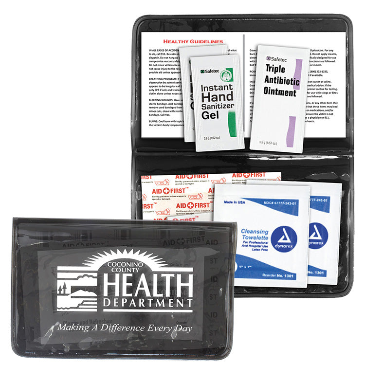 "Delilah" 12 Piece First Aid Kit In Colorful Vinyl Pouch