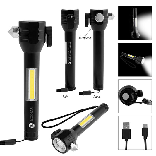 BLACK Safety Tool With COB Flashlight 2.0