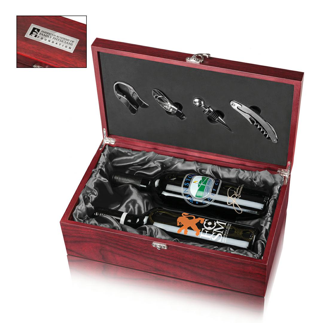 Cobourg Wine Box - Black Satin