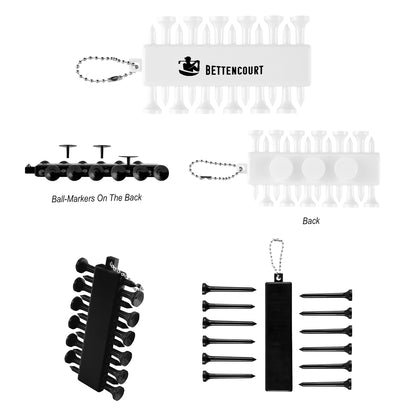 BLACK rABS Golf Tee Set Keychain