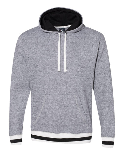 Unisex Peppered Fleece Lapover Hooded Sweatshirt - 8701