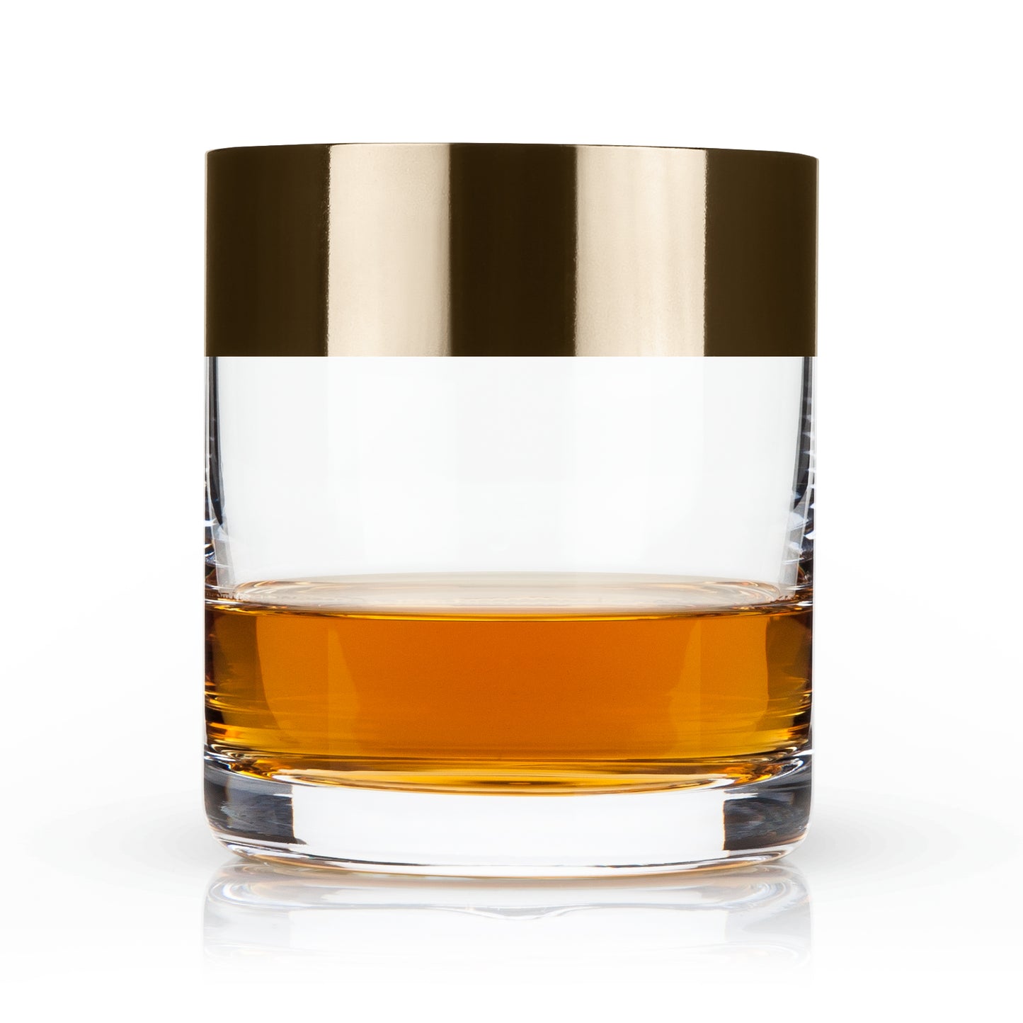 Viski® Bronze Rim Crystal Tumbler