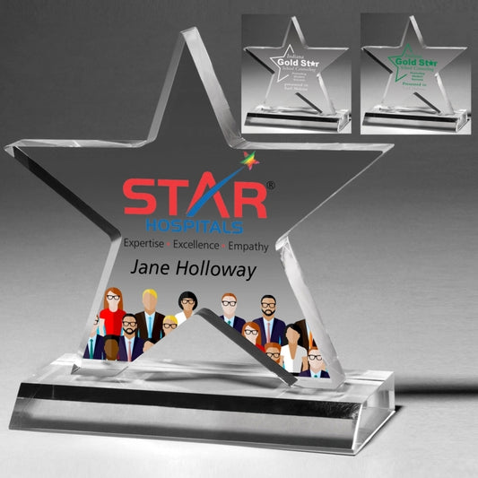 Large Star Award - Laser Engraved