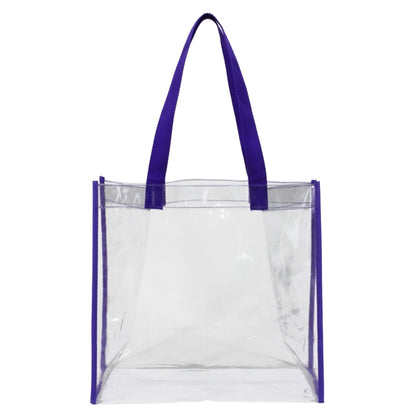 12” W x 12” H x 6” Gusset - “Matterhorn” Clear Vinyl Stadium Compliant Tote Bag