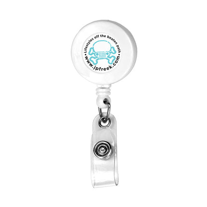 "Bellefontaine VL" 30” Cord Round Retractable Badge Reel and Badge Holder with Rotating Alligator Cl