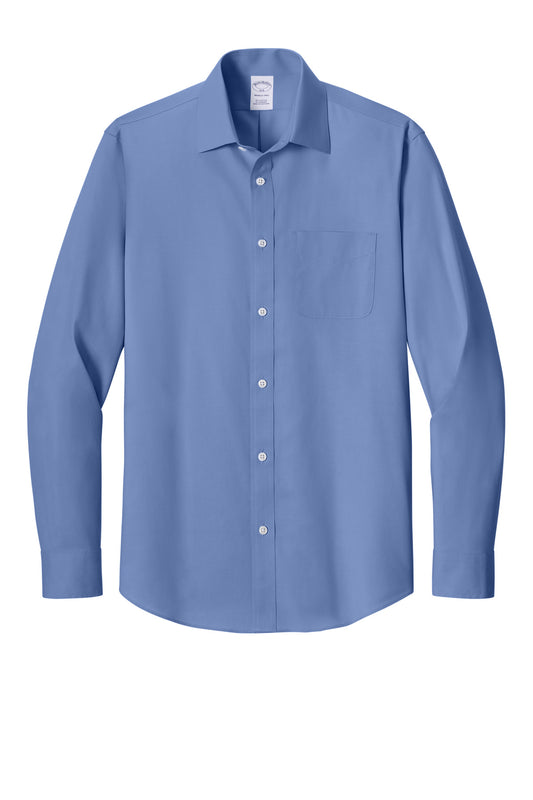 Brooks Brothers Wrinkle-Free Stretch Pinpoint Spread Collar Shirt BB18012