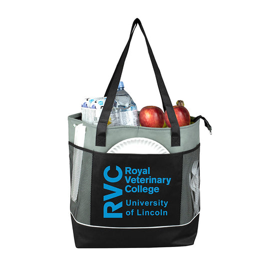 22”W x 16”H x 7 ½”Gusset - "FROST LINE" Super-Sized Insulated Zipper Cooler Tote