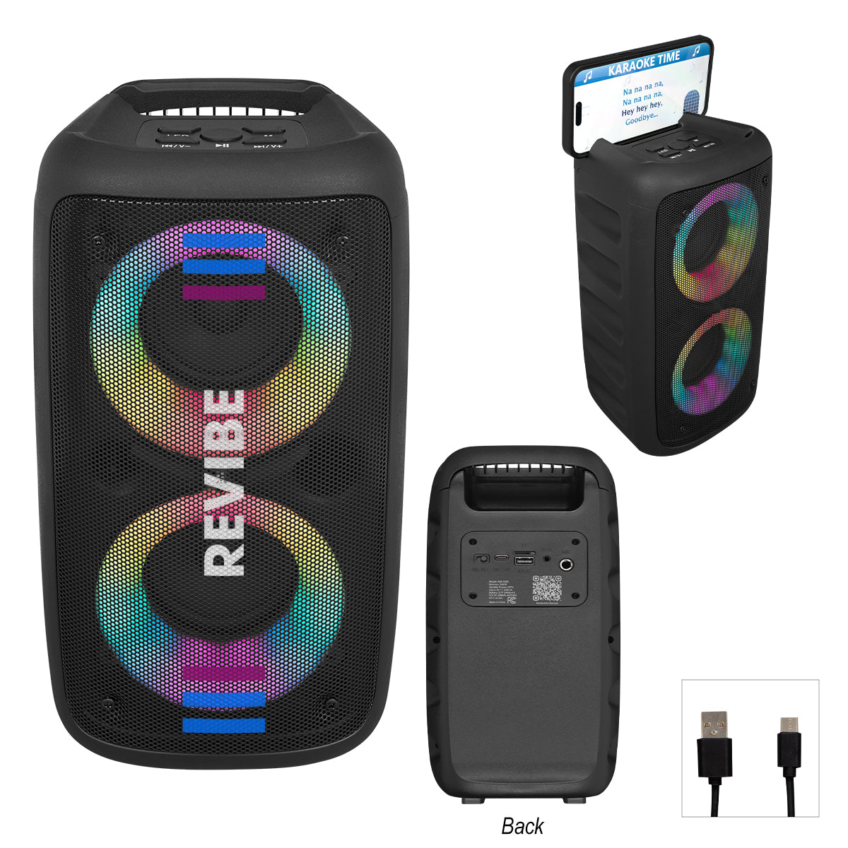 Wireless Speaker Tower With Phone Holder