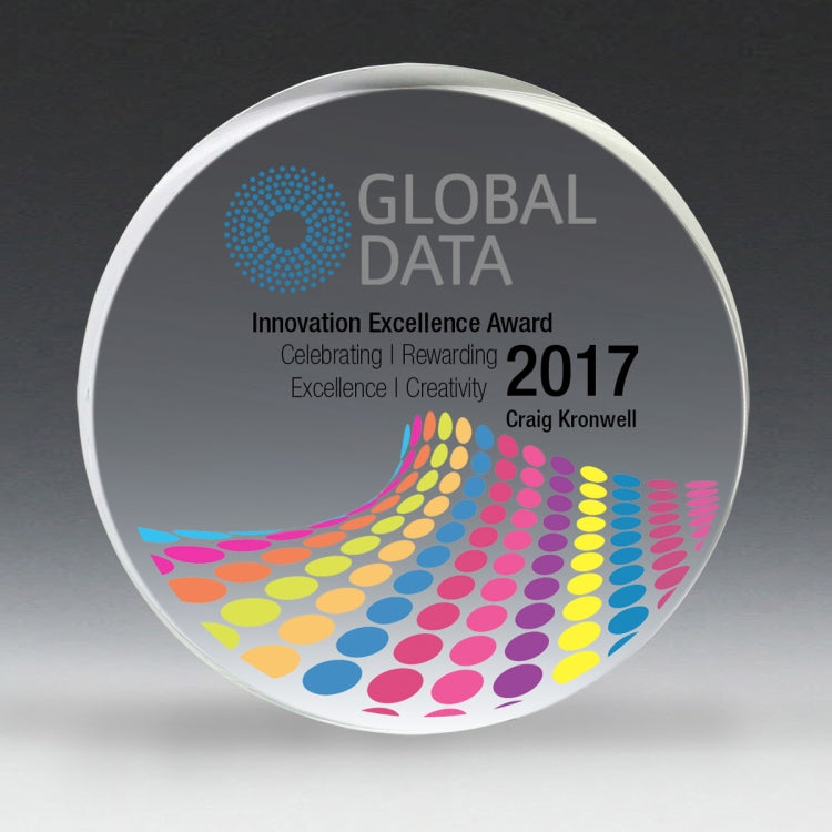 PhotoImage® Round Paperweight - 4" dia x 3/4"