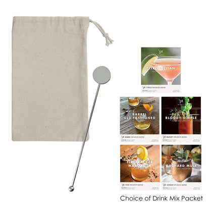 Stainless Steel Cocktail Stirrers With Cocktail Infusion Drink Packet