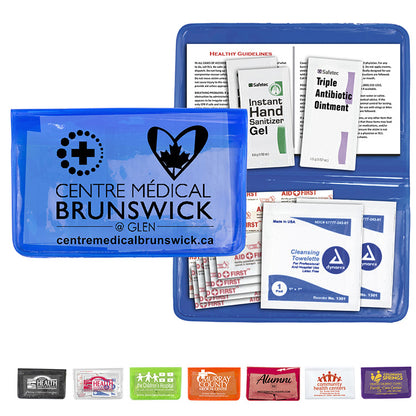 "Delilah" 12 Piece First Aid Kit In Colorful Vinyl Pouch