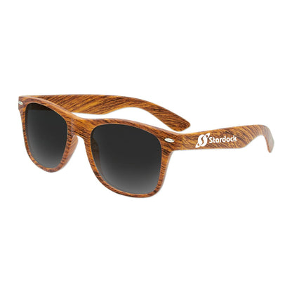 Polarized Iconic Wood Grain Sunglasses