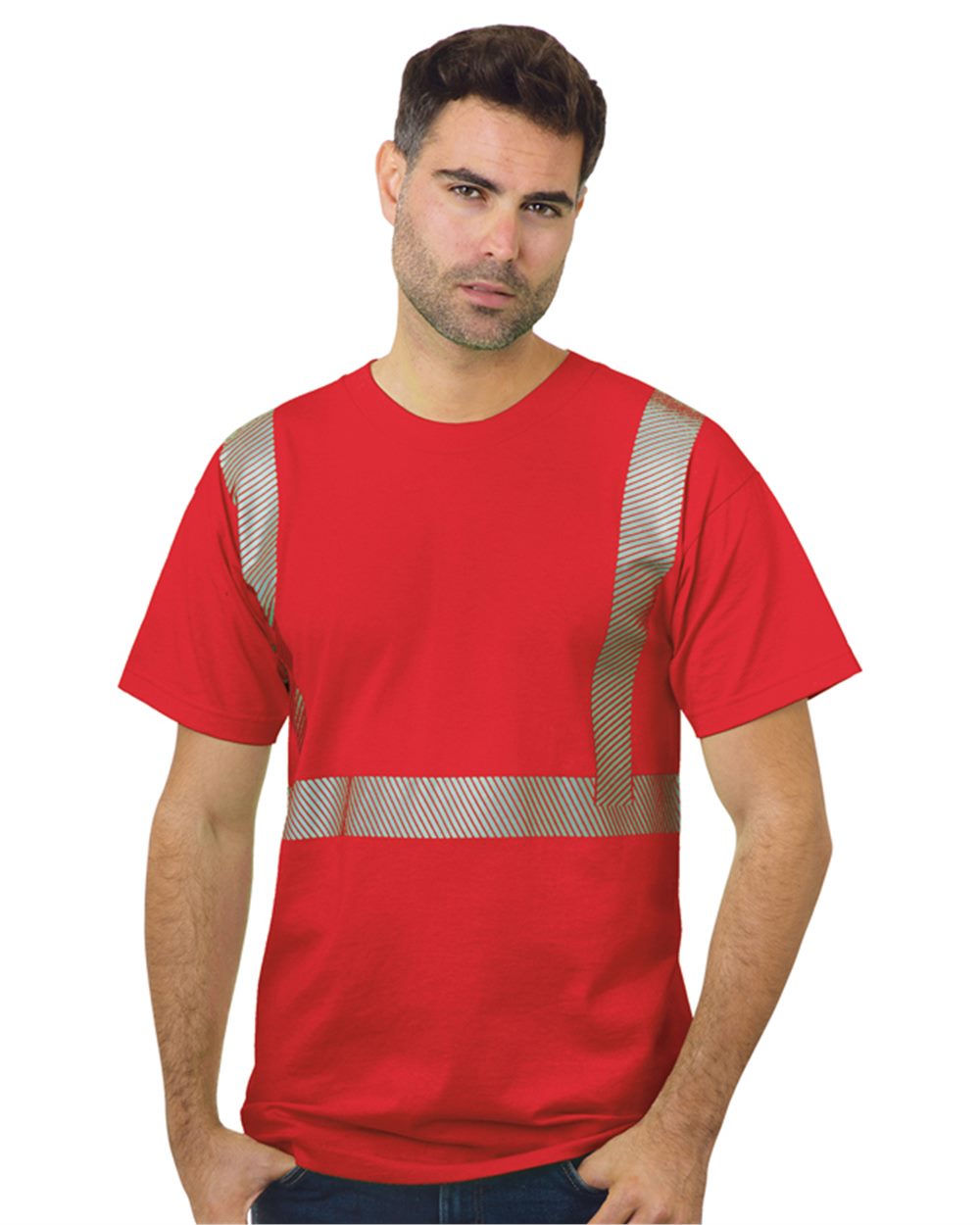 Unisex USA-Made Hi-Visibility Comfort Trim T-Shirt - 3700