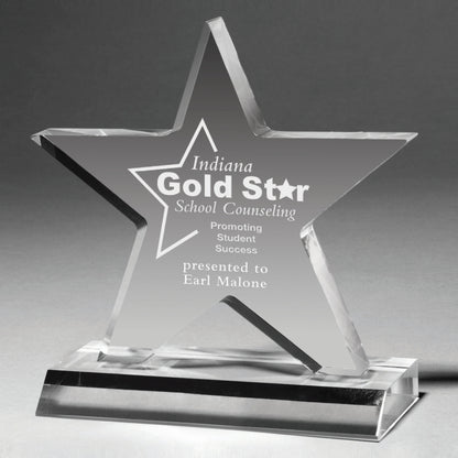 Large Star Award - Laser Engraved