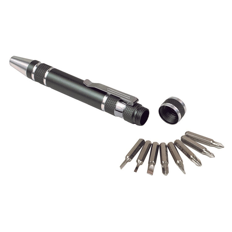 "Great Eight" 8 Bit Metal Screwdriver Tool Kit with Metal Clip