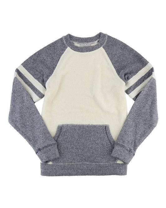 Women's Cozy Contrast Fleece Crewneck Pullover - L04