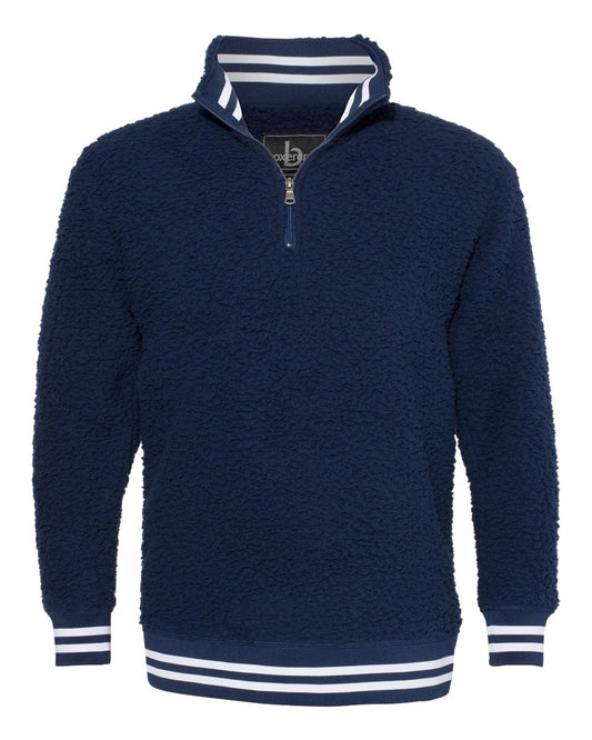 Unisex Varsity Sherpa Quarter-Zip Pullover - Q20